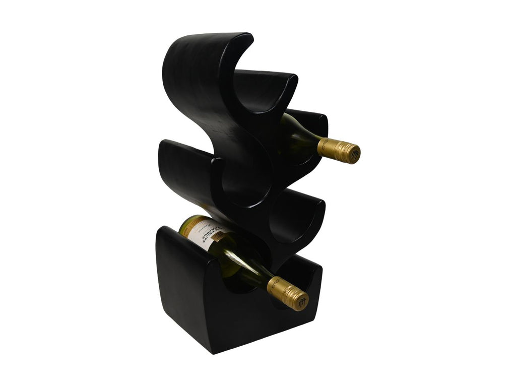 bottle rack - 27x20x51 - black - suar