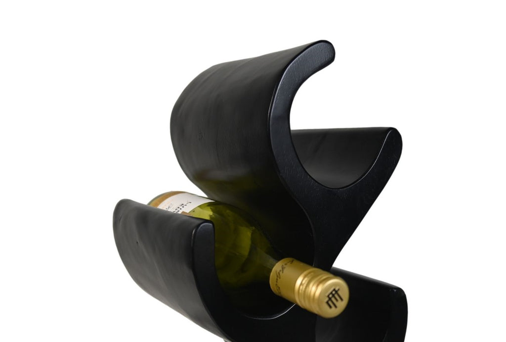 bottle rack - 27x20x51 - black - suar