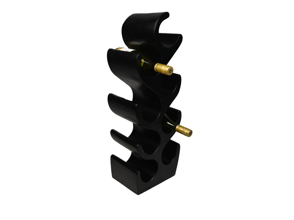 bottle rack - 27x20x72 - black - suar