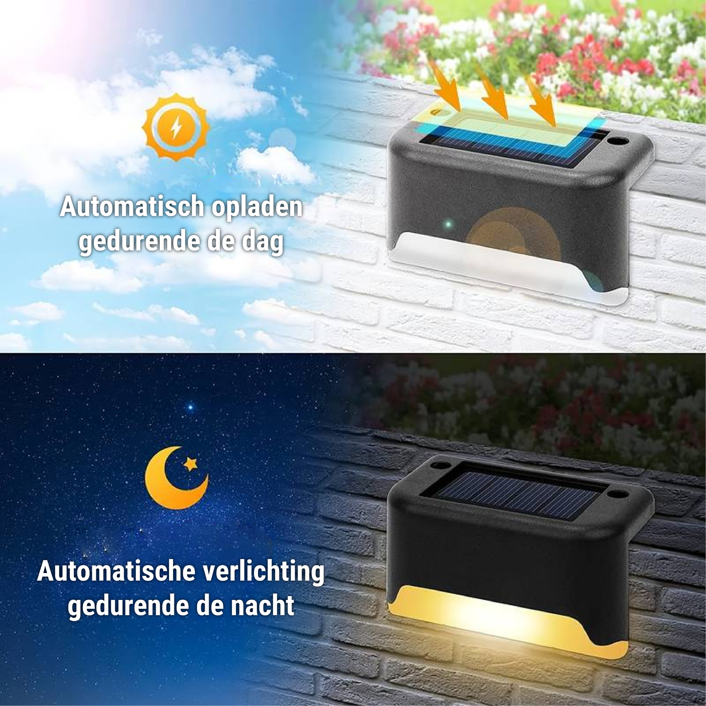 zonne-energie draadloze led wandlampen - transformeer je tuin met de ideale sfeer!