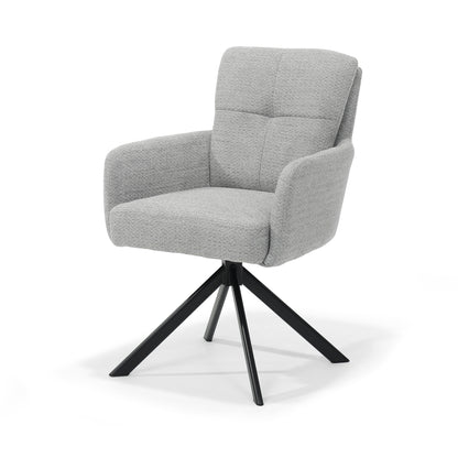 Fred armchair - Fabric Retro Bliss #83-Gray - swivel base 180 black