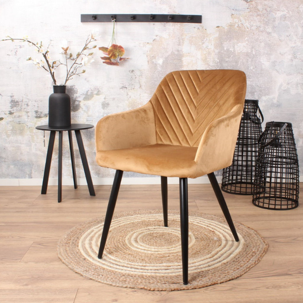 gaby armchair velvet gold