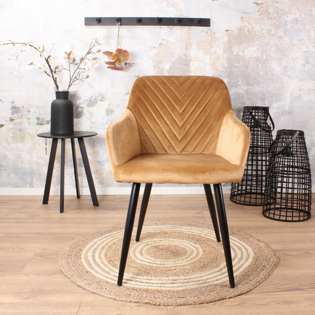 gaby armchair velvet gold