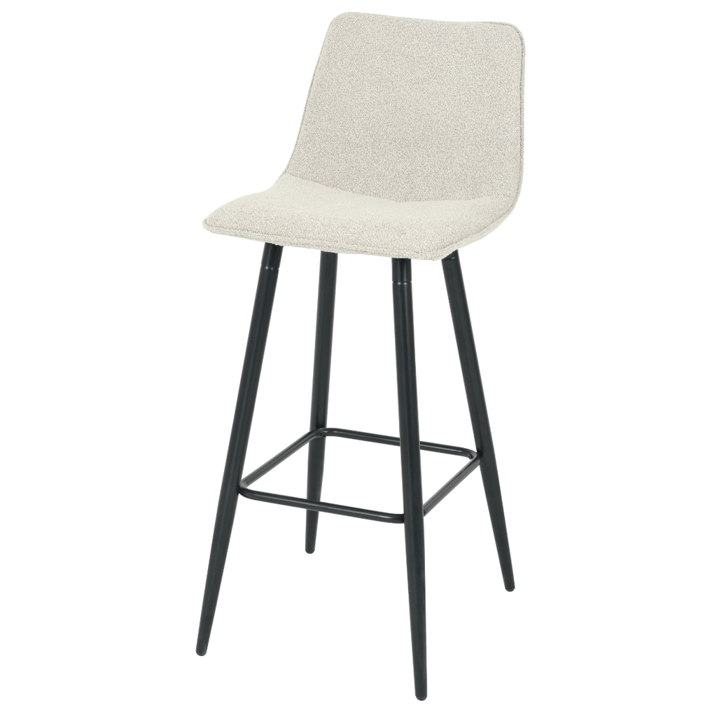 gaby bar stool 75 cm bouclé beige