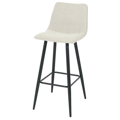 Gaby bar stool 75 cm bouclé beige