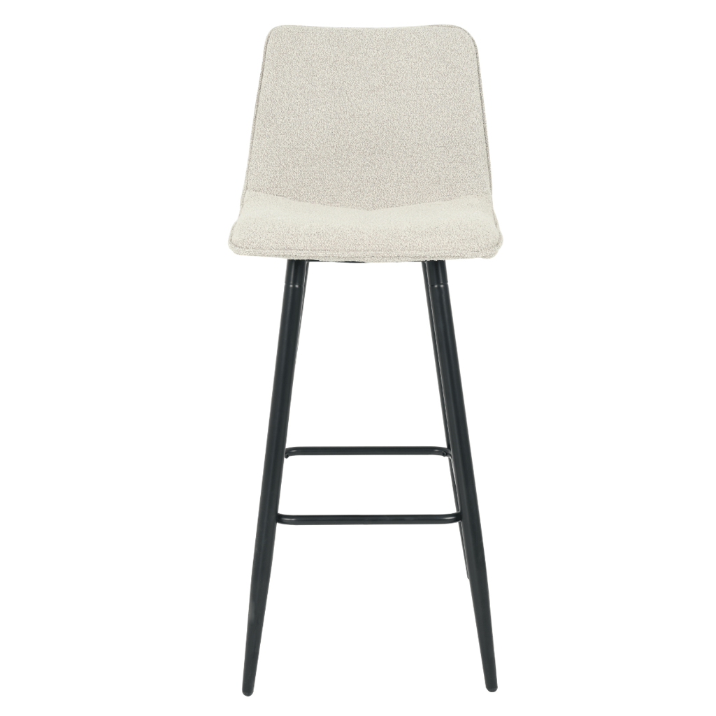 gaby bar stool 75 cm bouclé beige