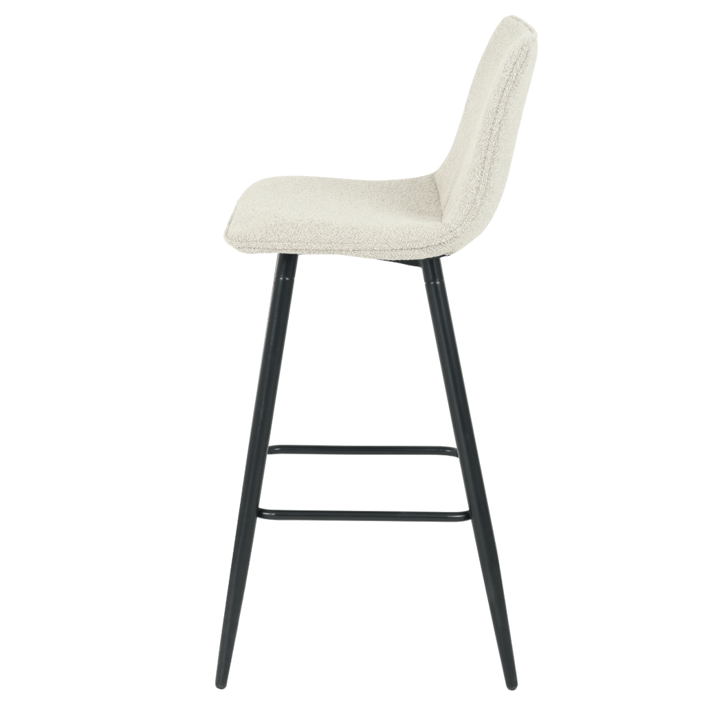 gaby bar stool 75 cm bouclé beige