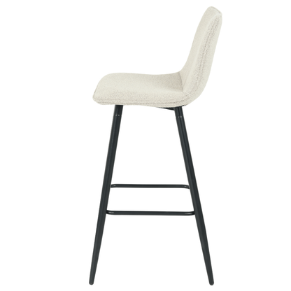 Gaby bar stool 75 cm bouclé beige