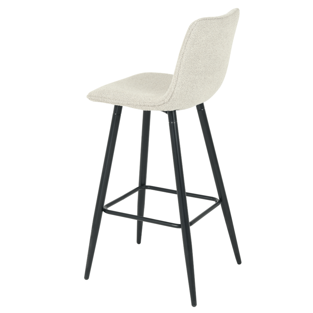 gaby bar stool 75 cm bouclé beige