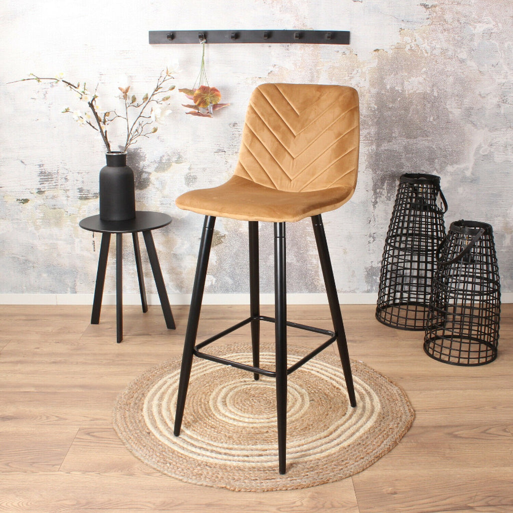 gaby barstool velvet 65cm gold