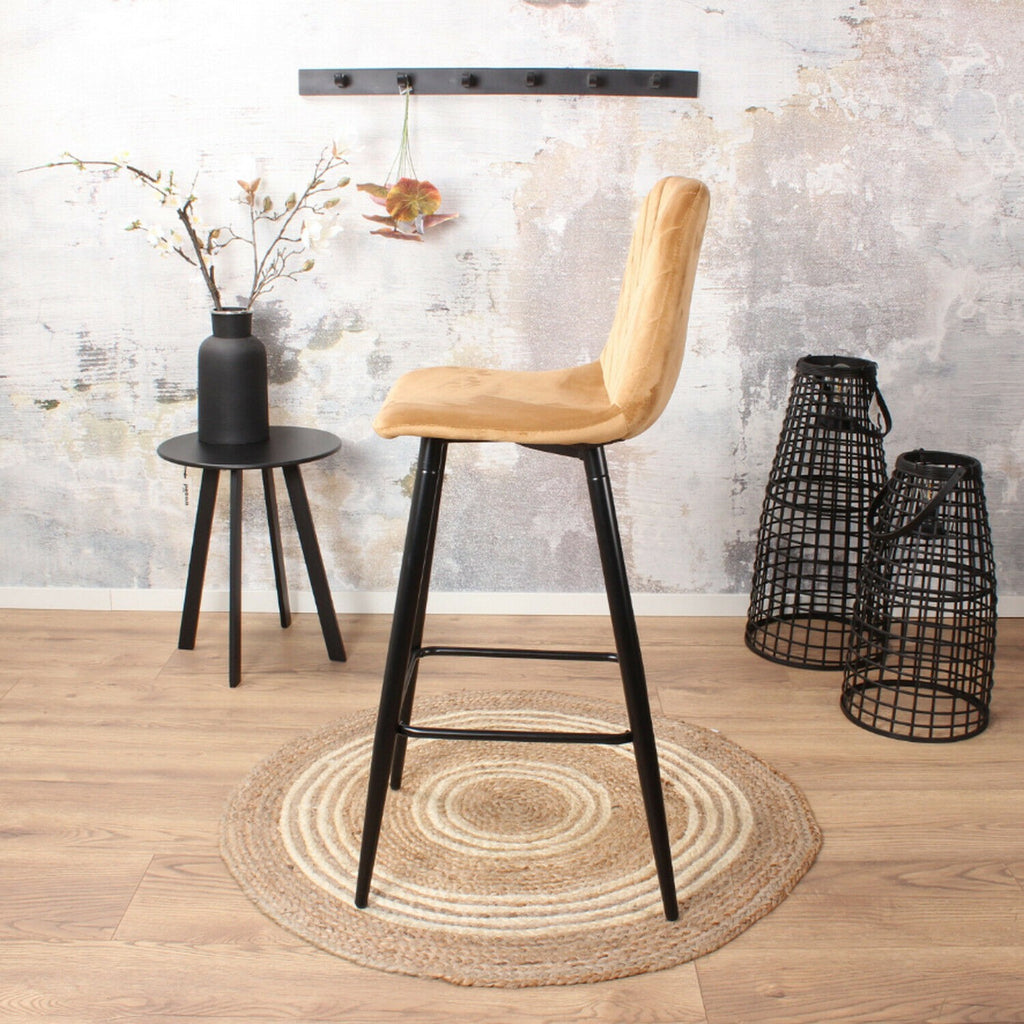 gaby barstool velvet 65cm gold