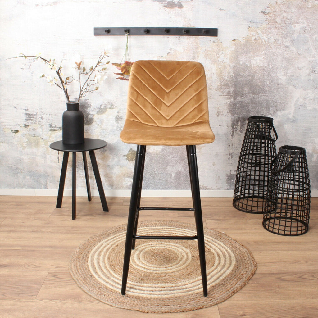 gaby barstool velvet 65cm gold