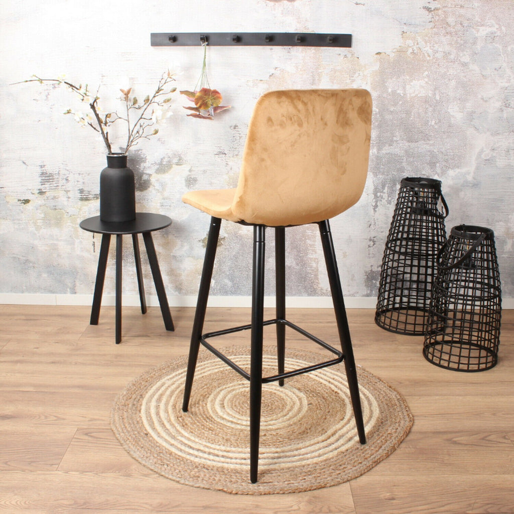 gaby barstool velvet 65cm gold