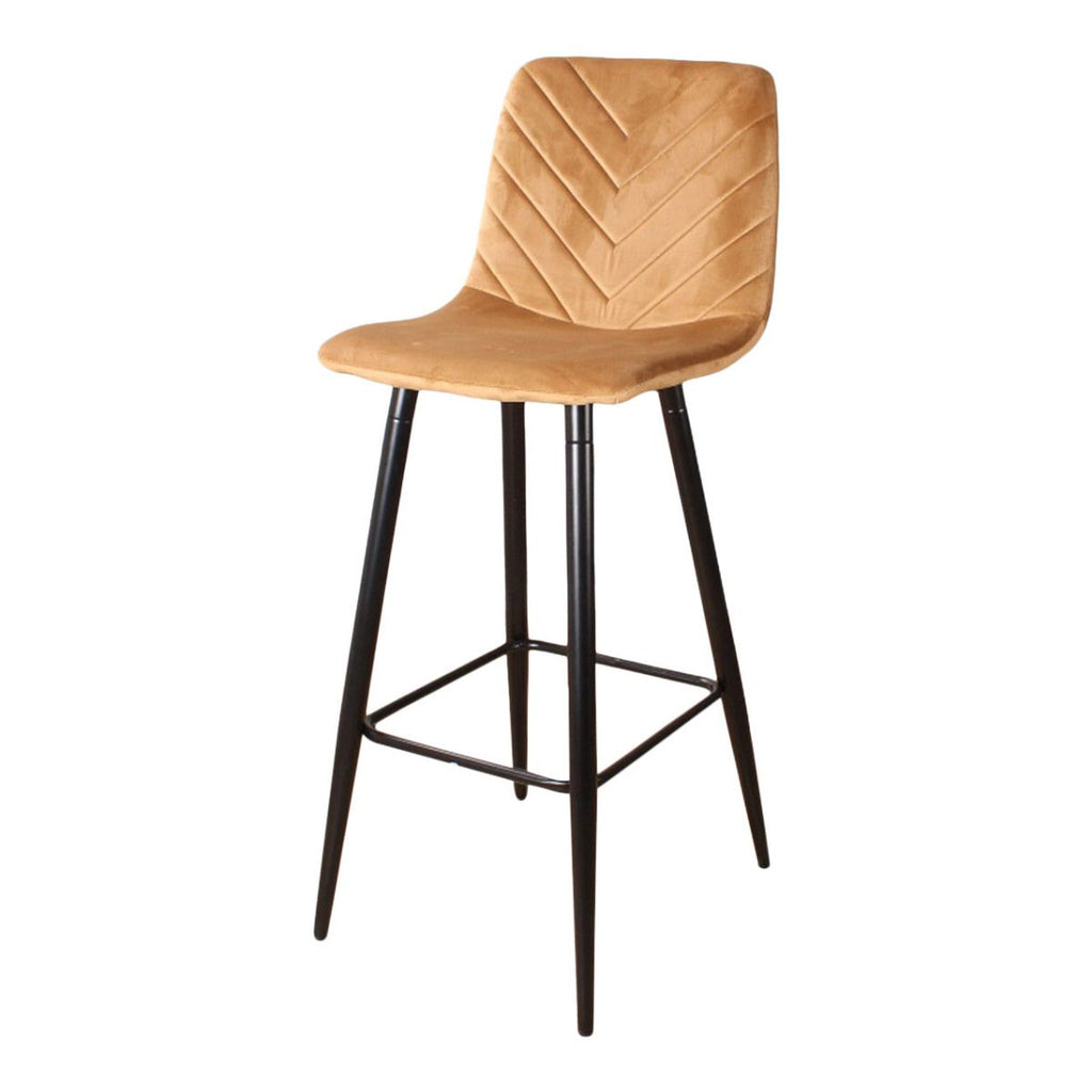 gaby barstool velvet 65cm gold