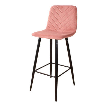 Gaby barstool velvet 65cm pink