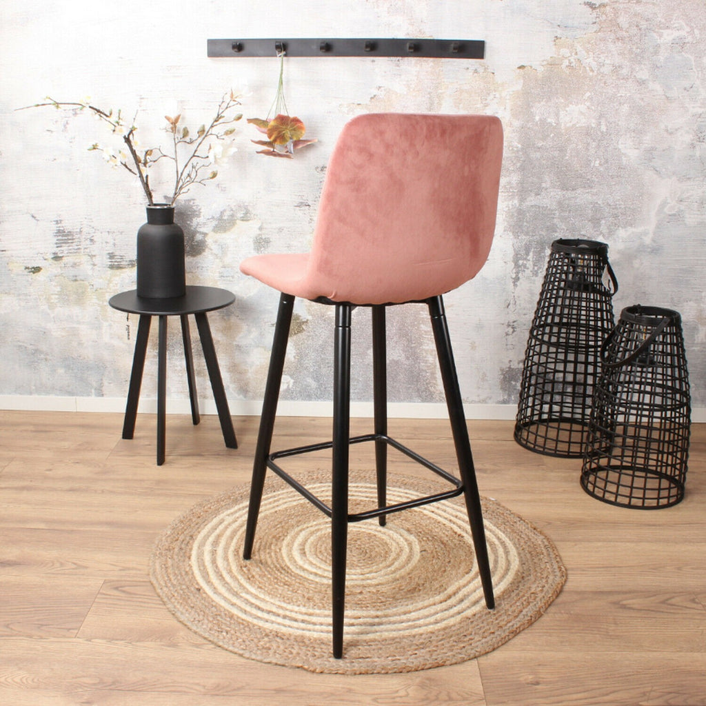 gaby barstool velvet 65cm pink