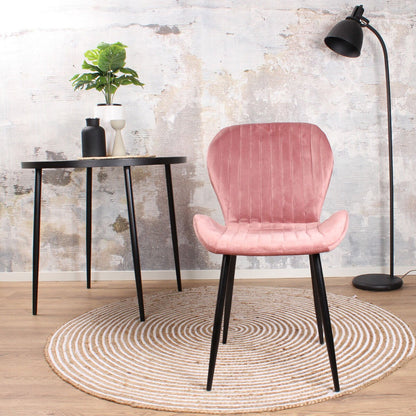 Giulia dining chair velvet salmon pink Return