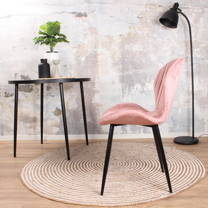 Giulia dining chair velvet salmon pink Return