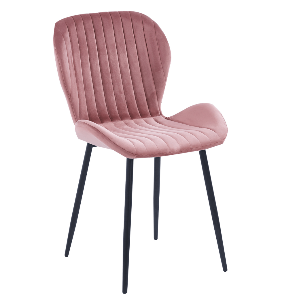 giulia dining chair velvet salmon pink return