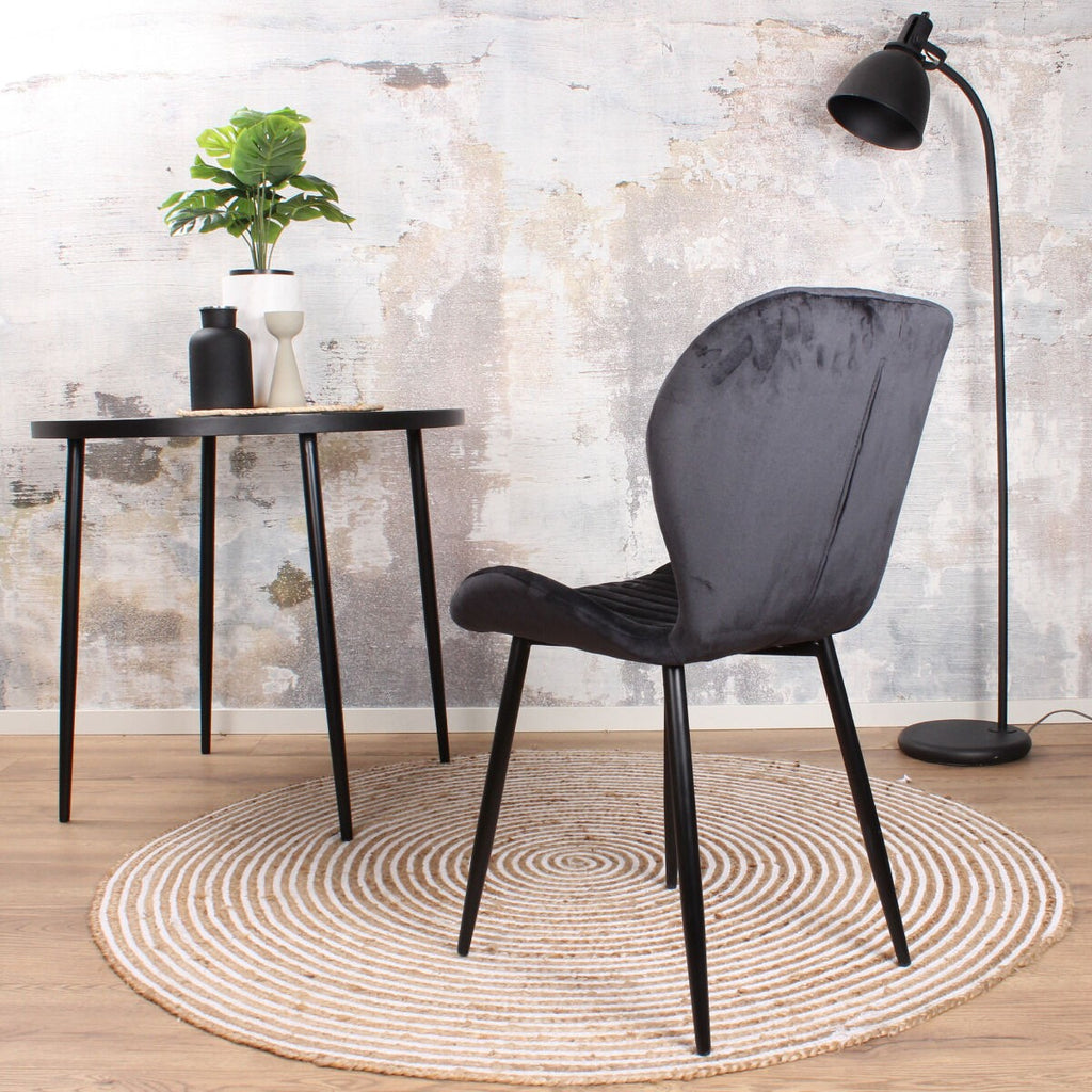 giulia dining chair velvet black