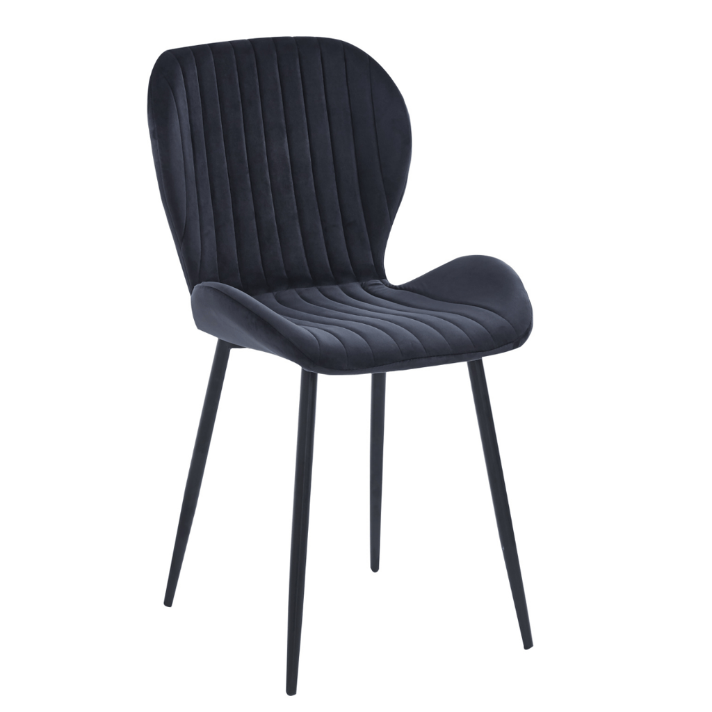 giulia dining chair velvet black