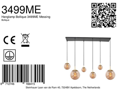 Hanglamp Bollique 3499ME Messing
