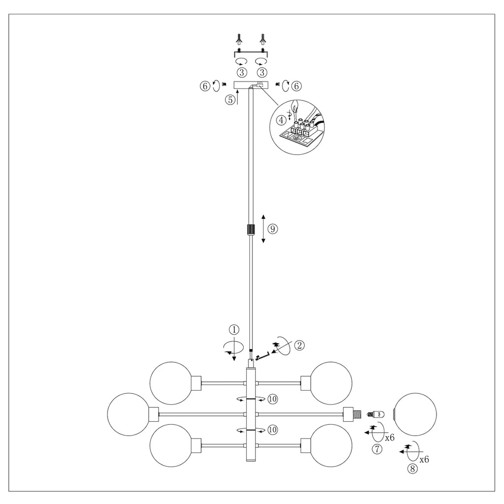 pendant lamp constellation 2709zw black