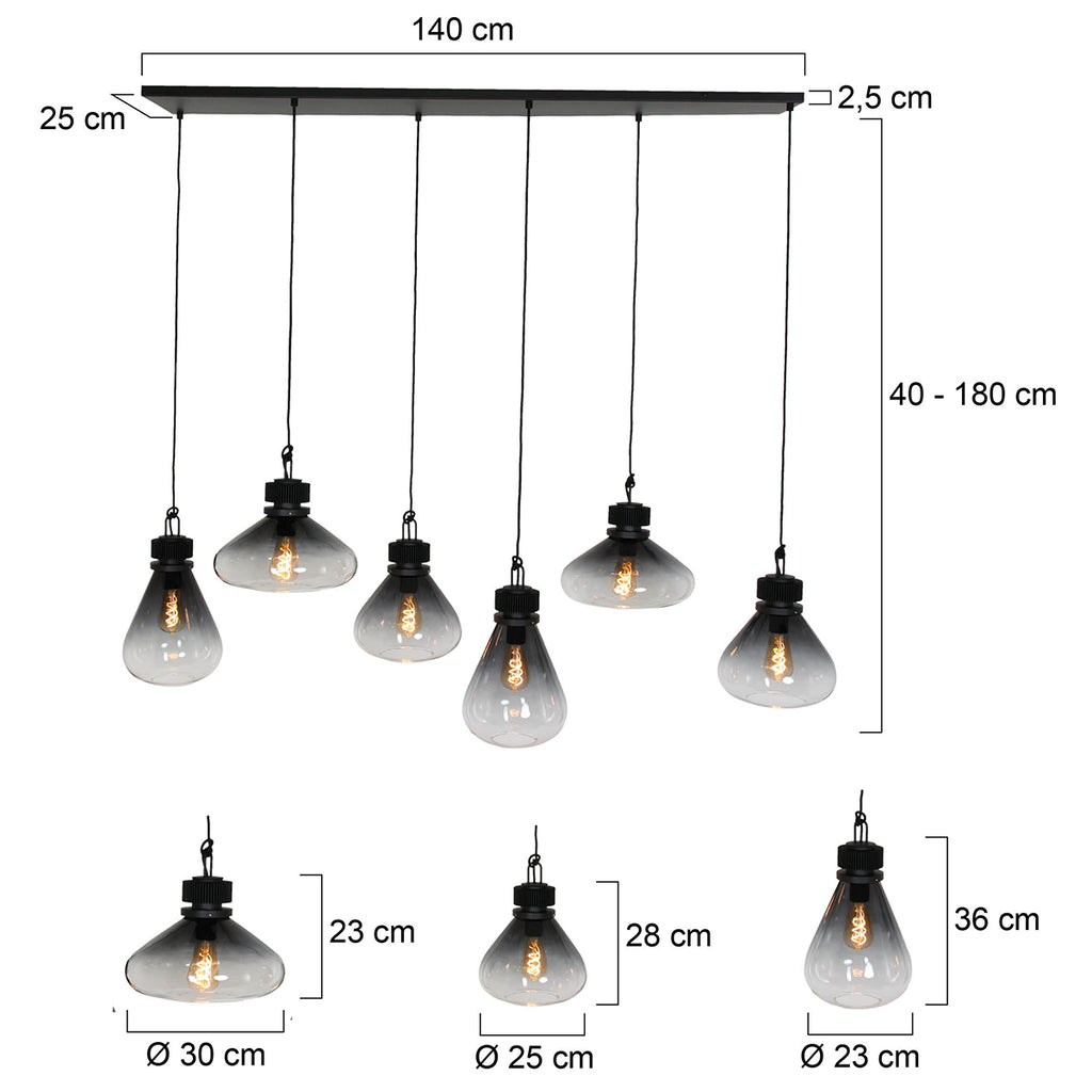 hanging lamp flere 2672zw black