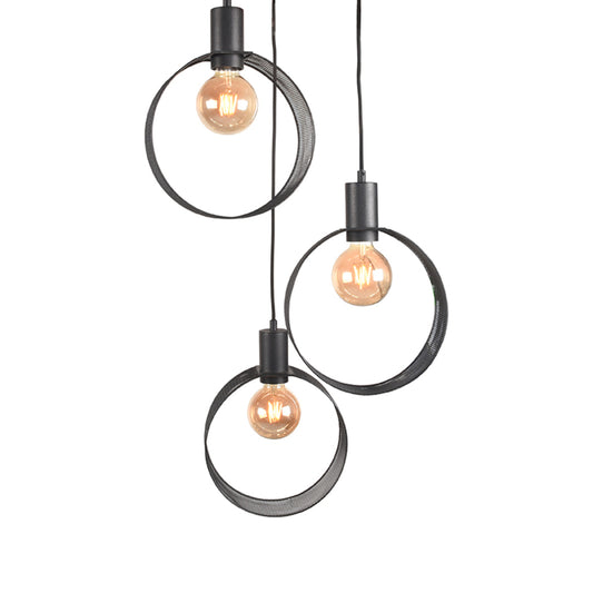 LABEL51 Hanging lamp Ronda - Black - Metal