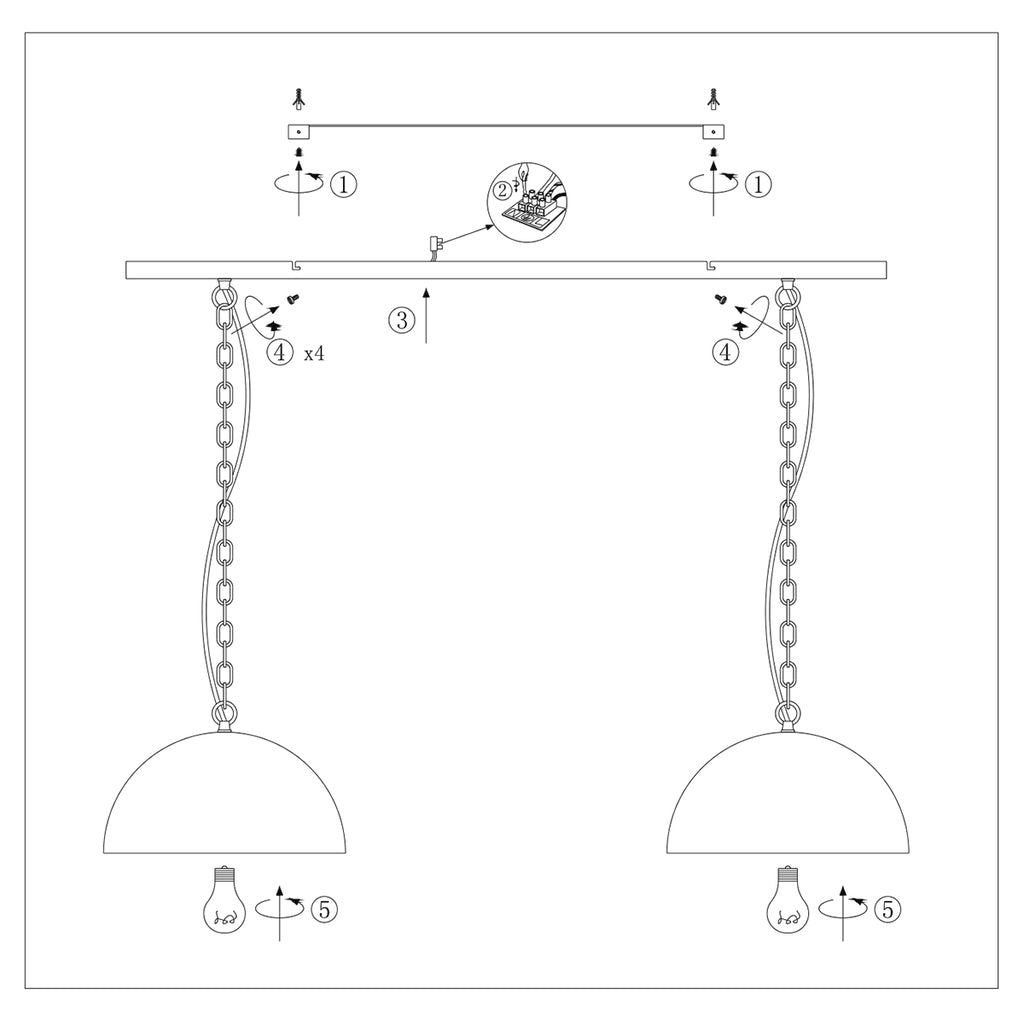 pendant lamp semicircle 2556zw black