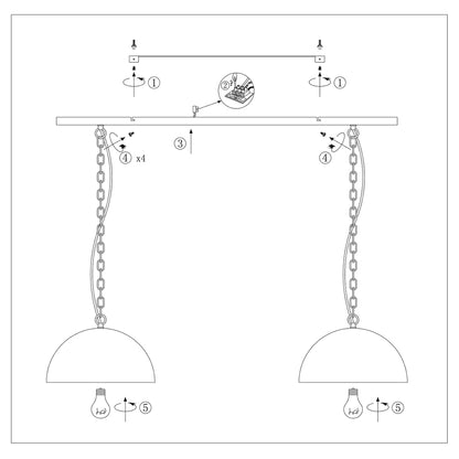 Pendant lamp Semicircle 2556ZW Black