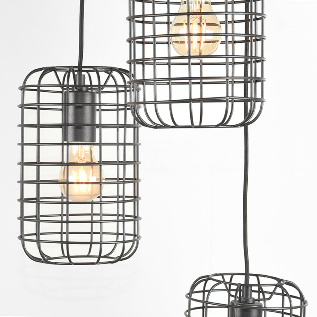 label51 pendant lamp solido - black - metal