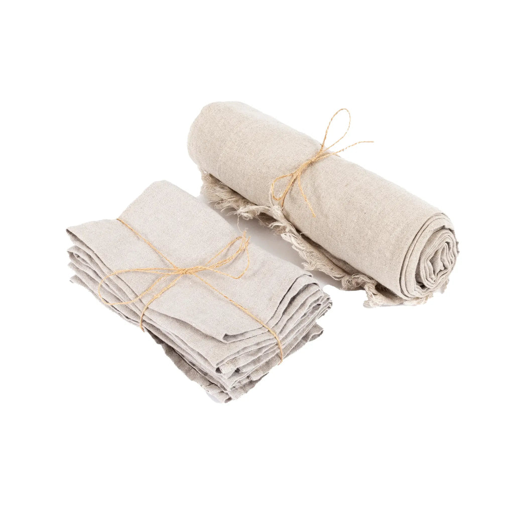 the linen tablecloth - beige - 150x250