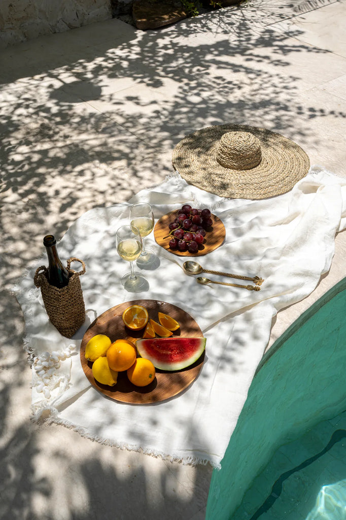 the linen tablecloth - white - 150x200