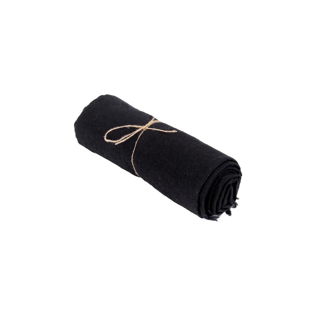 the linen tablecloth - black - 150x250