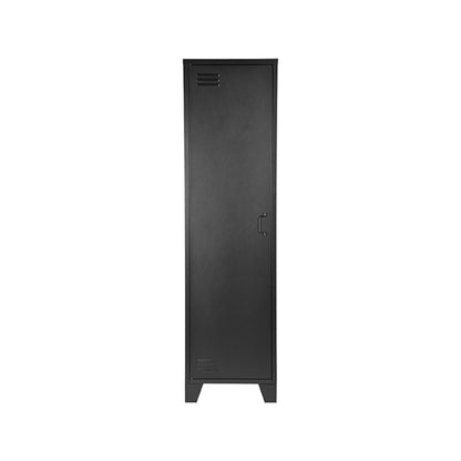 LABEL51 Fence Storage Cabinet - Black - Metal - 1-Door