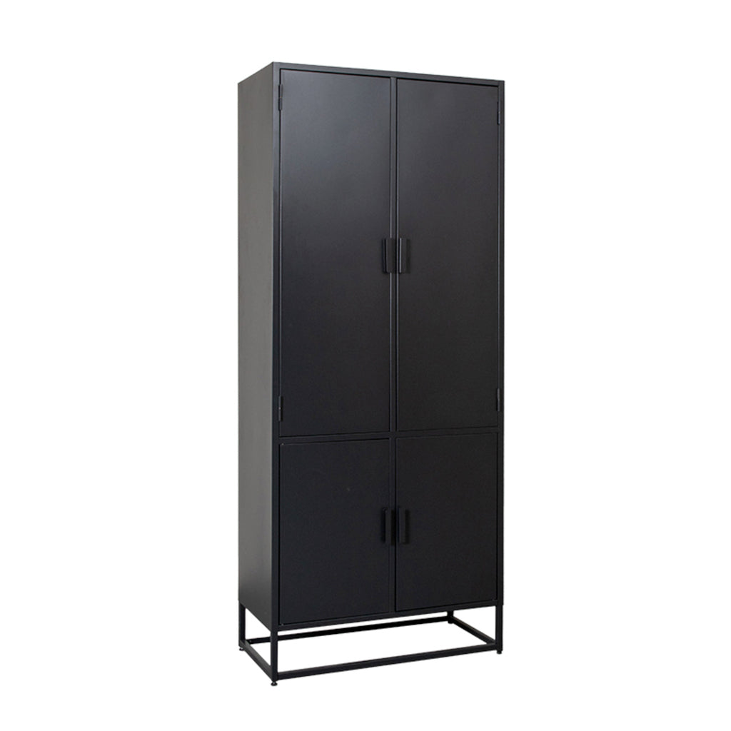 label51 storage cabinet luff - black - metal