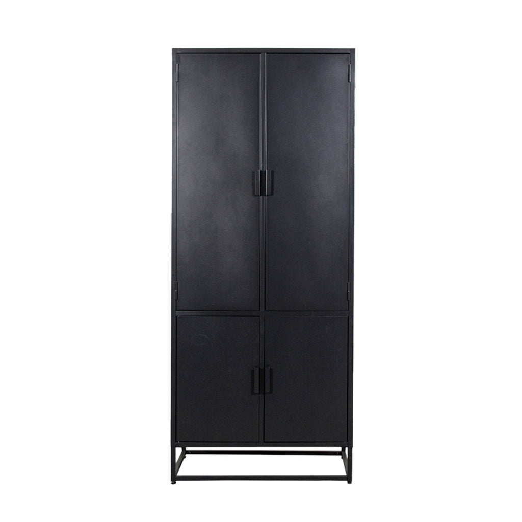 label51 storage cabinet luff - black - metal