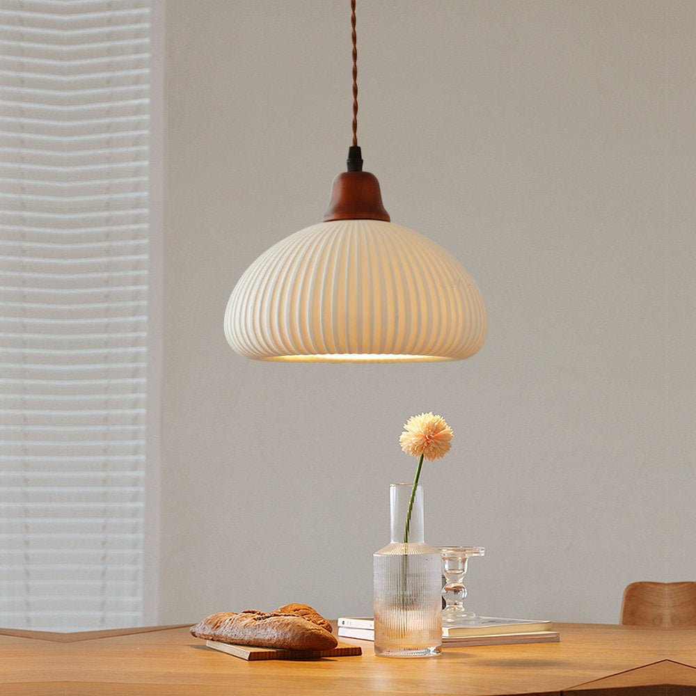 stijlvolle witte keramische hanglamp