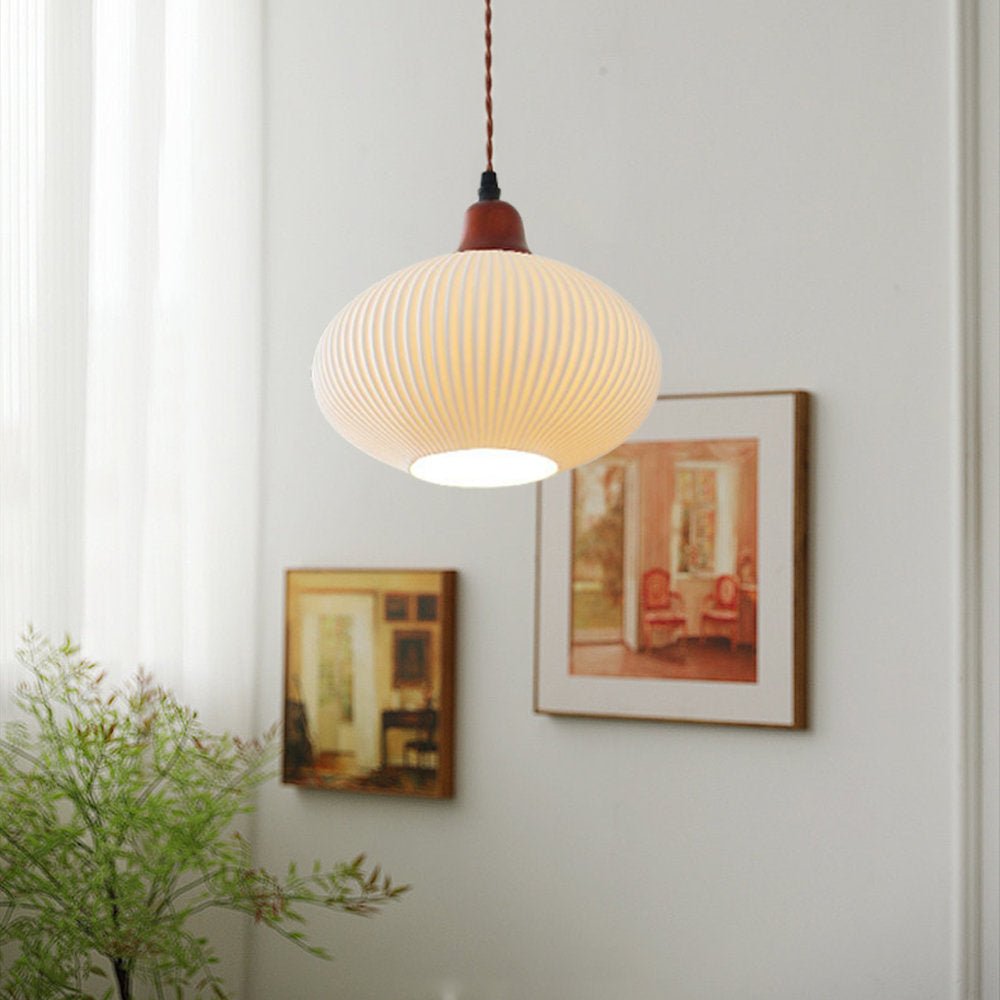 stijlvolle witte keramische hanglamp