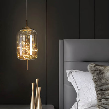 Essence | Elegante Bruine Glazen Hanglamp