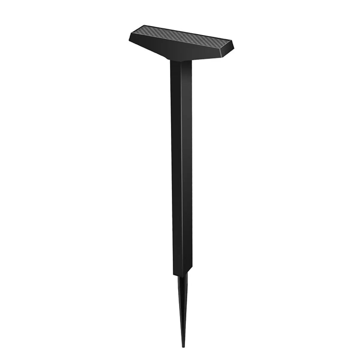 Close-up van een solar buitenlamp met geïntegreerd zonnepaneel