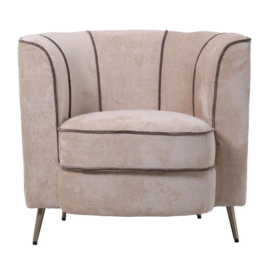 John Beige armchair Aphrodite 3 beige mocco stripe