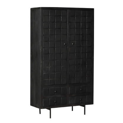 Cabinet Brandy Black | 2 doors 4 drawers