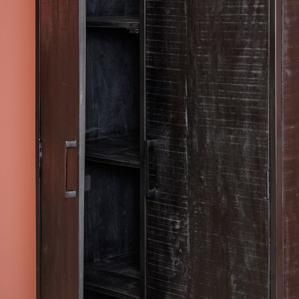 denver cabinet black | mango wood and steel | 90 cm