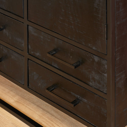 Denver Cabinet Black | Mango Wood and Steel | 90 cm