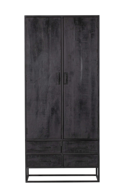 Denver Cabinet Black | Mango Wood and Steel | 90 cm