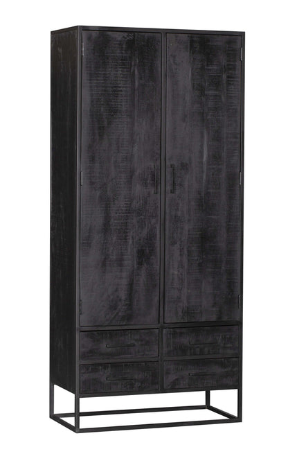 Denver Cabinet Black | Mango Wood and Steel | 90 cm