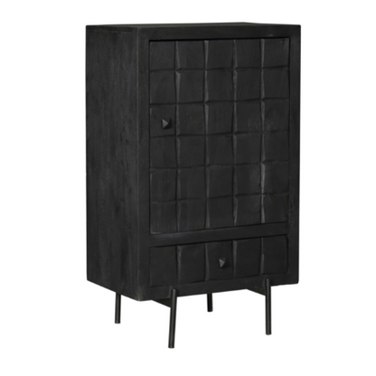 Cabinet Cupboard Brandy Black | 1 door 1 drawer