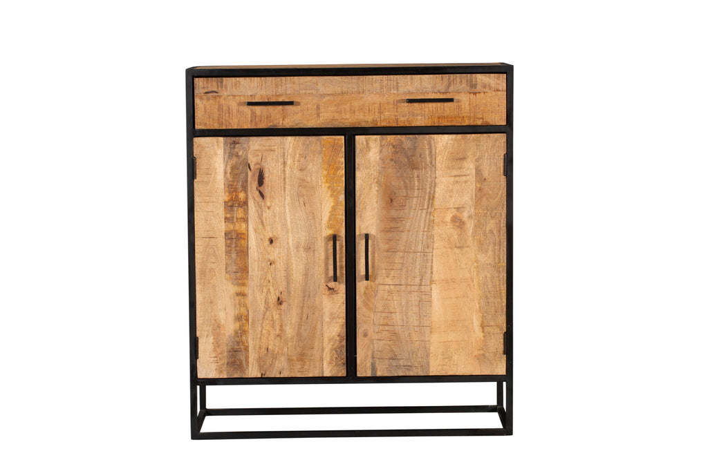 cabinet cupboard denver | mango wood and steel | 100 cm